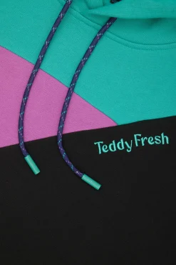 Asymmetric Color Block Hoodie-Teddy Fresh Best Sale