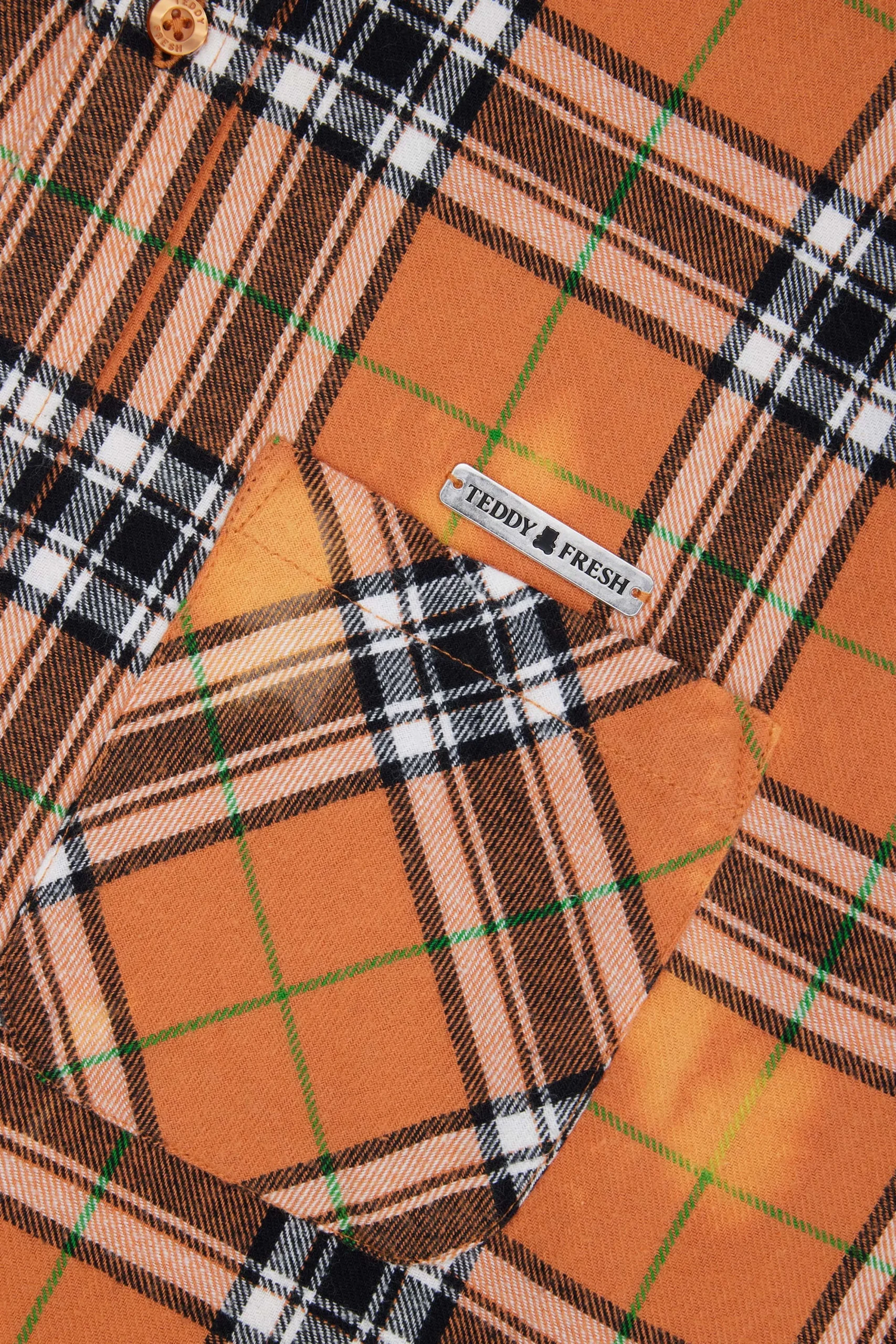 Bleached Flannel Shirt-Teddy Fresh Shop