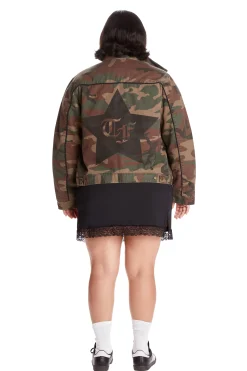 Camo Moto Jacket-Teddy Fresh Flash Sale