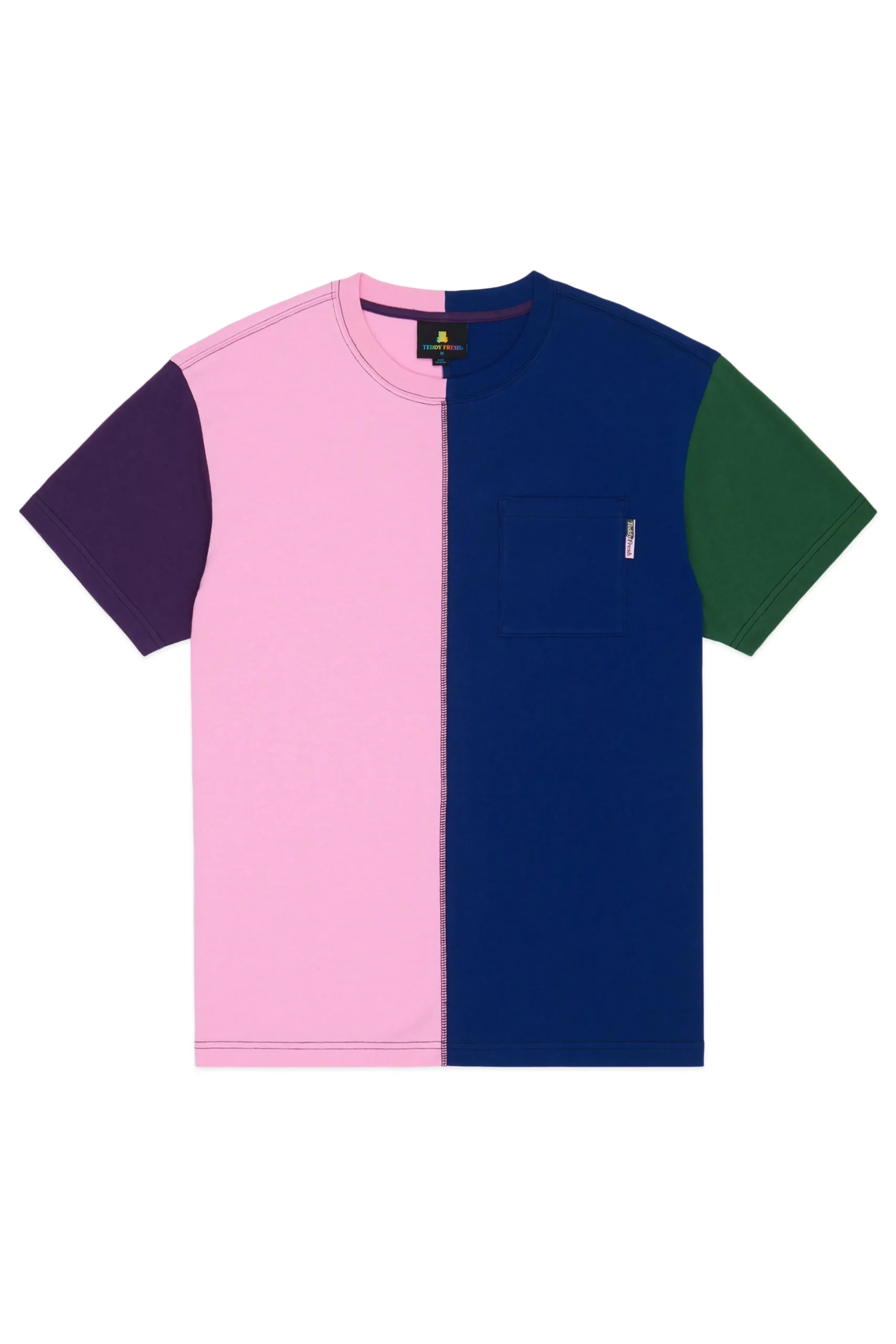 Color Block Split Tee-Teddy Fresh Best