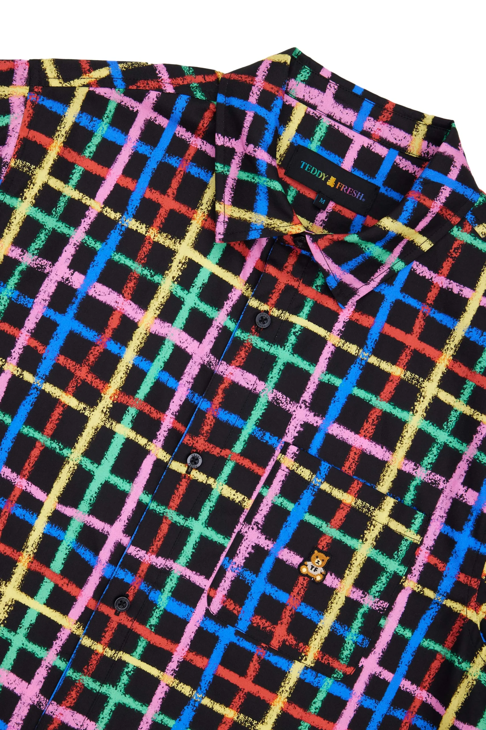 Crayon Checkered Camp Shirt-Teddy Fresh Fashion
