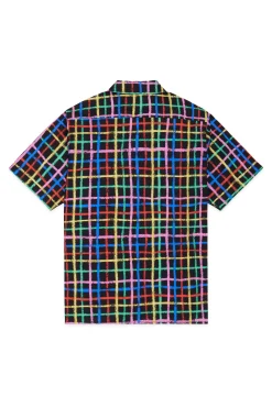 Crayon Checkered Camp Shirt-Teddy Fresh Fashion