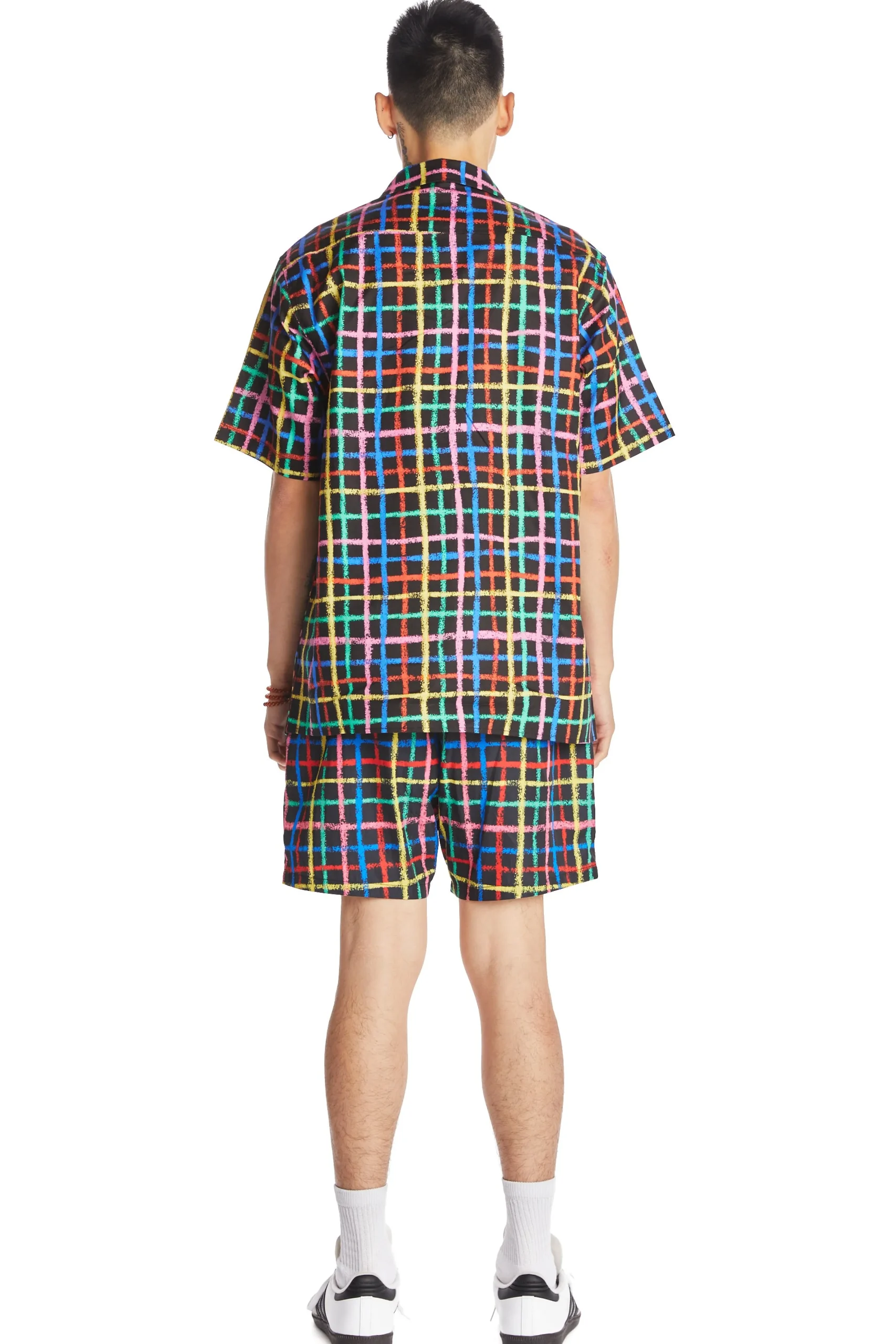 Crayon Checkered Camp Shirt-Teddy Fresh Fashion