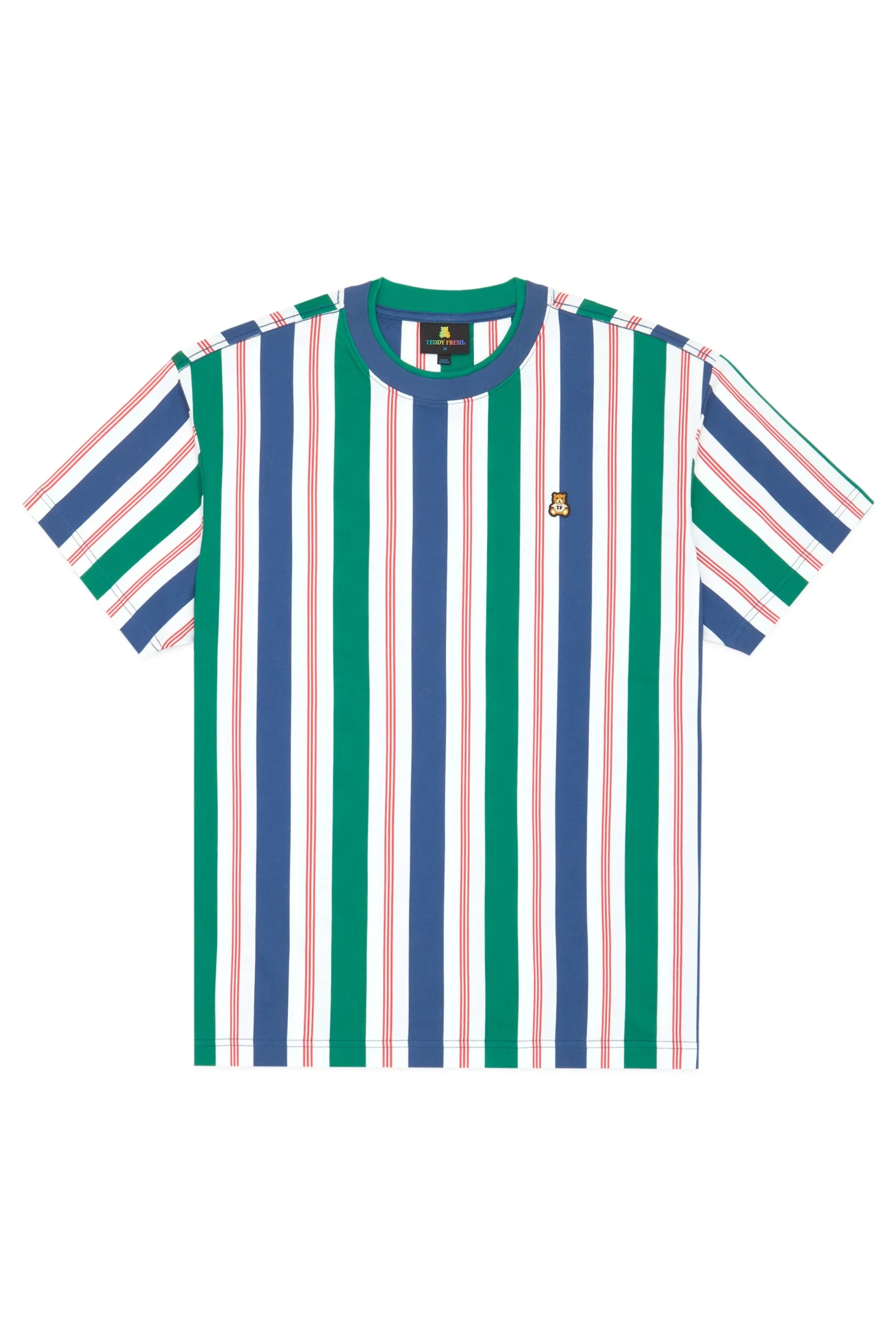 Double Collar Stripe Tee-Teddy Fresh Outlet