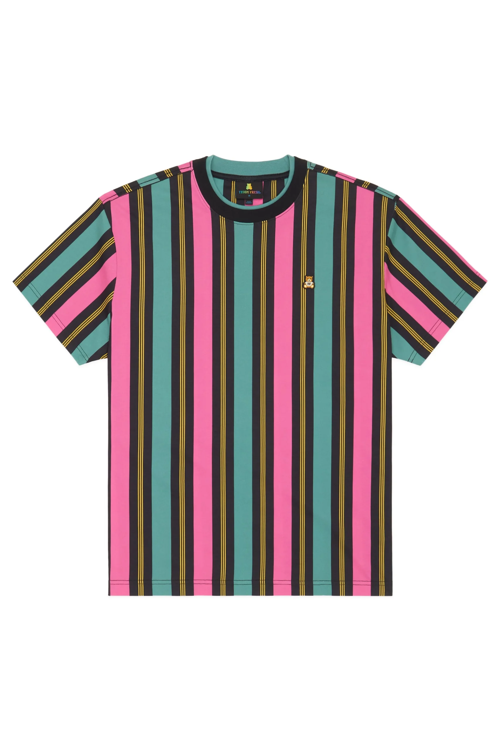 Double Collar Stripe Tee-Teddy Fresh Outlet