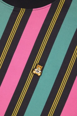 Double Collar Stripe Tee-Teddy Fresh Outlet