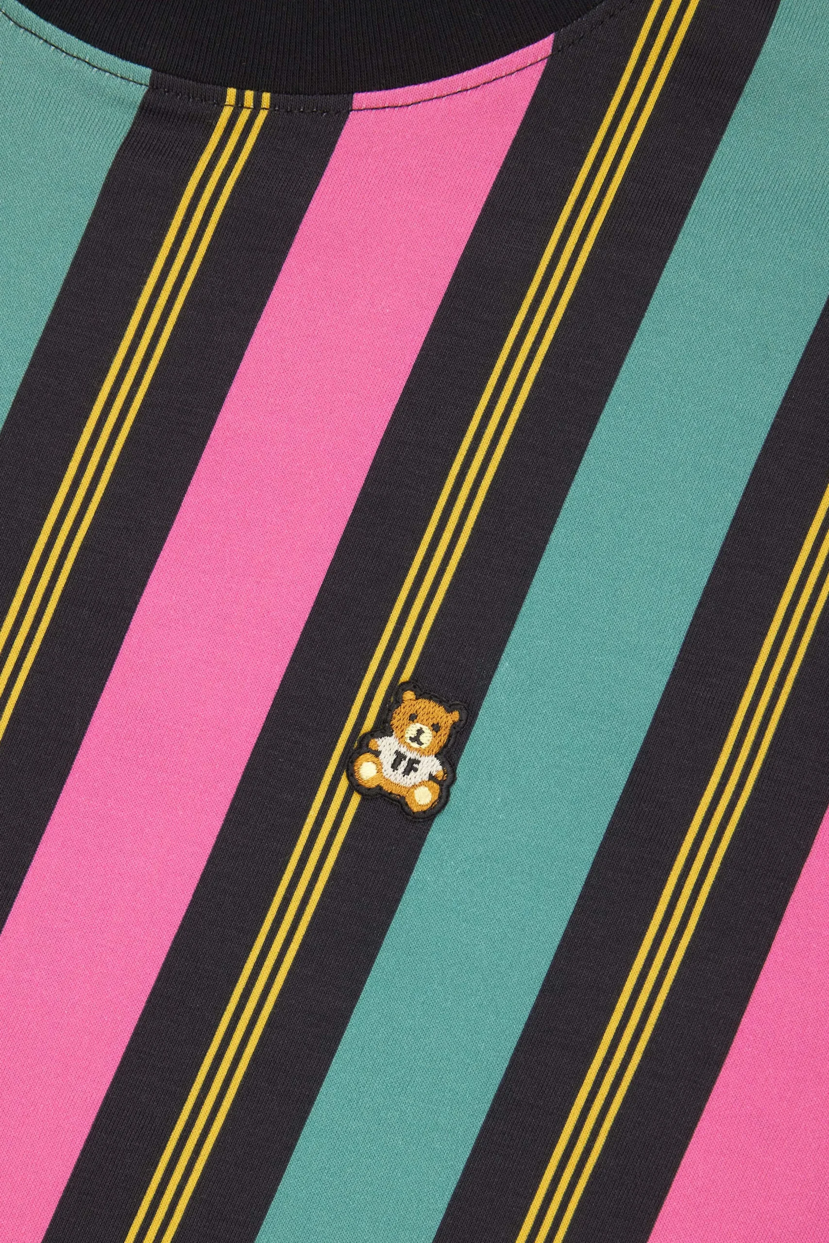 Double Collar Stripe Tee-Teddy Fresh Outlet
