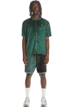 Embossed Checker Velour Shorts-Teddy Fresh Outlet