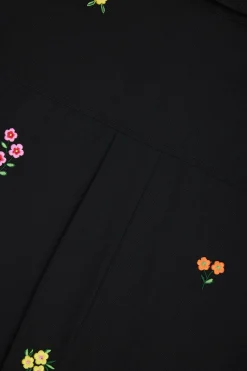 Flower Embroidery Shirt-Teddy Fresh Hot