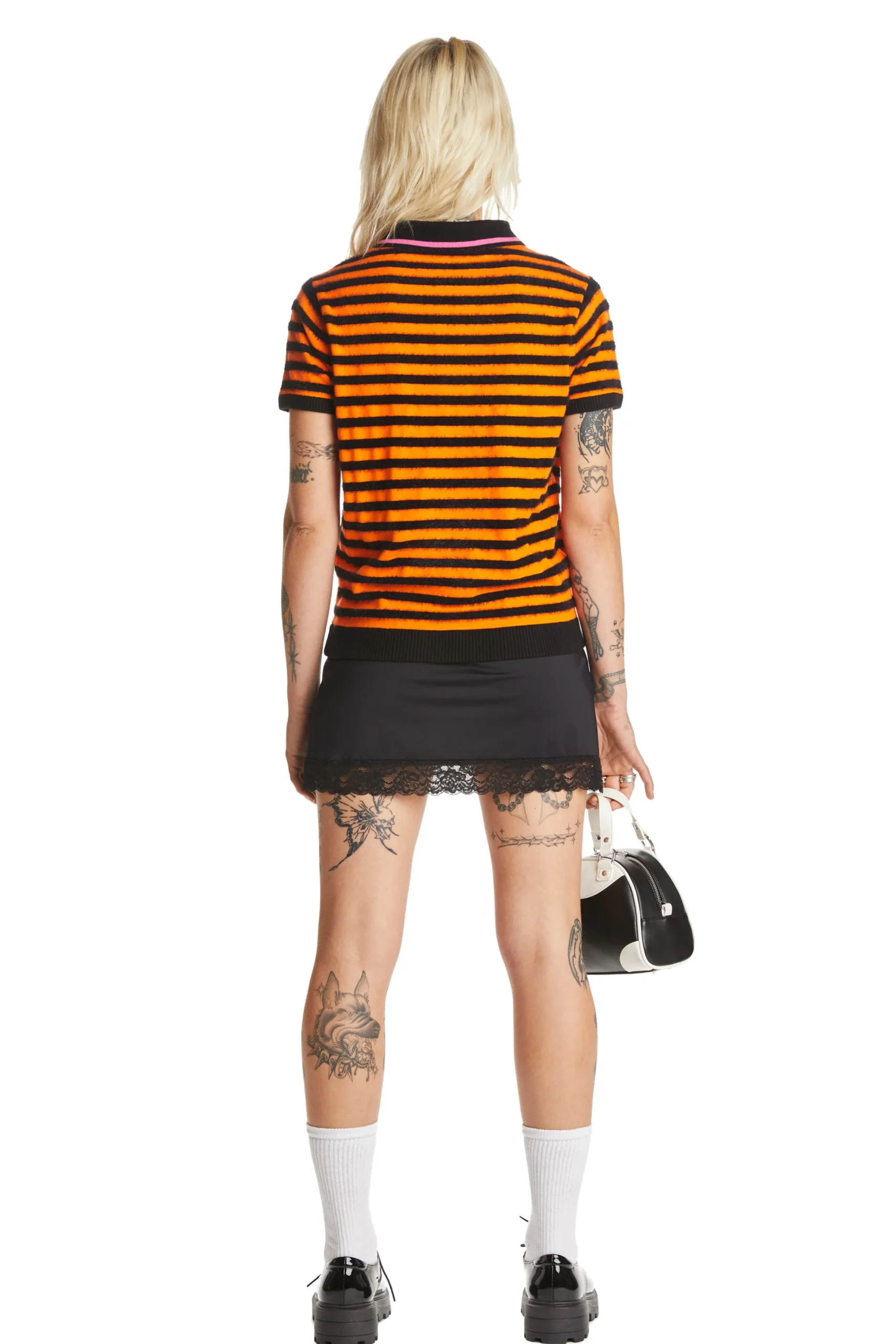 Fuzzy Stripe Knit Top-Teddy Fresh Sale