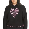 I Heart U Ribbon Weave Sweater-Teddy Fresh Store