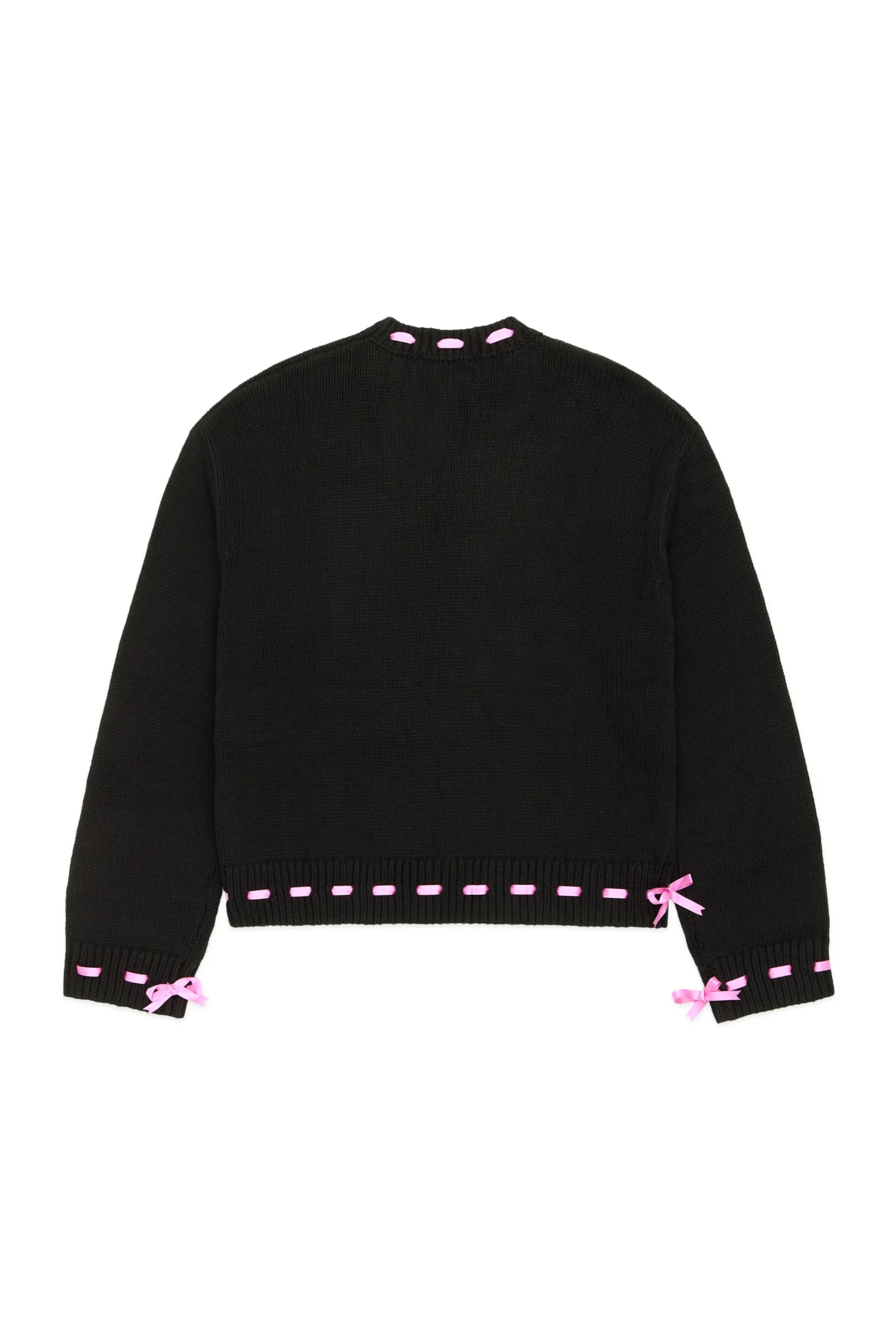 I Heart U Ribbon Weave Sweater-Teddy Fresh Store