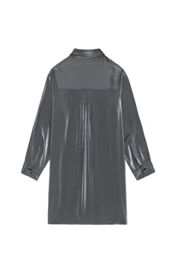 Iridescent Shirt Dress-Teddy Fresh Fashion
