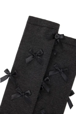 Knee High Bow Socks-Teddy Fresh New