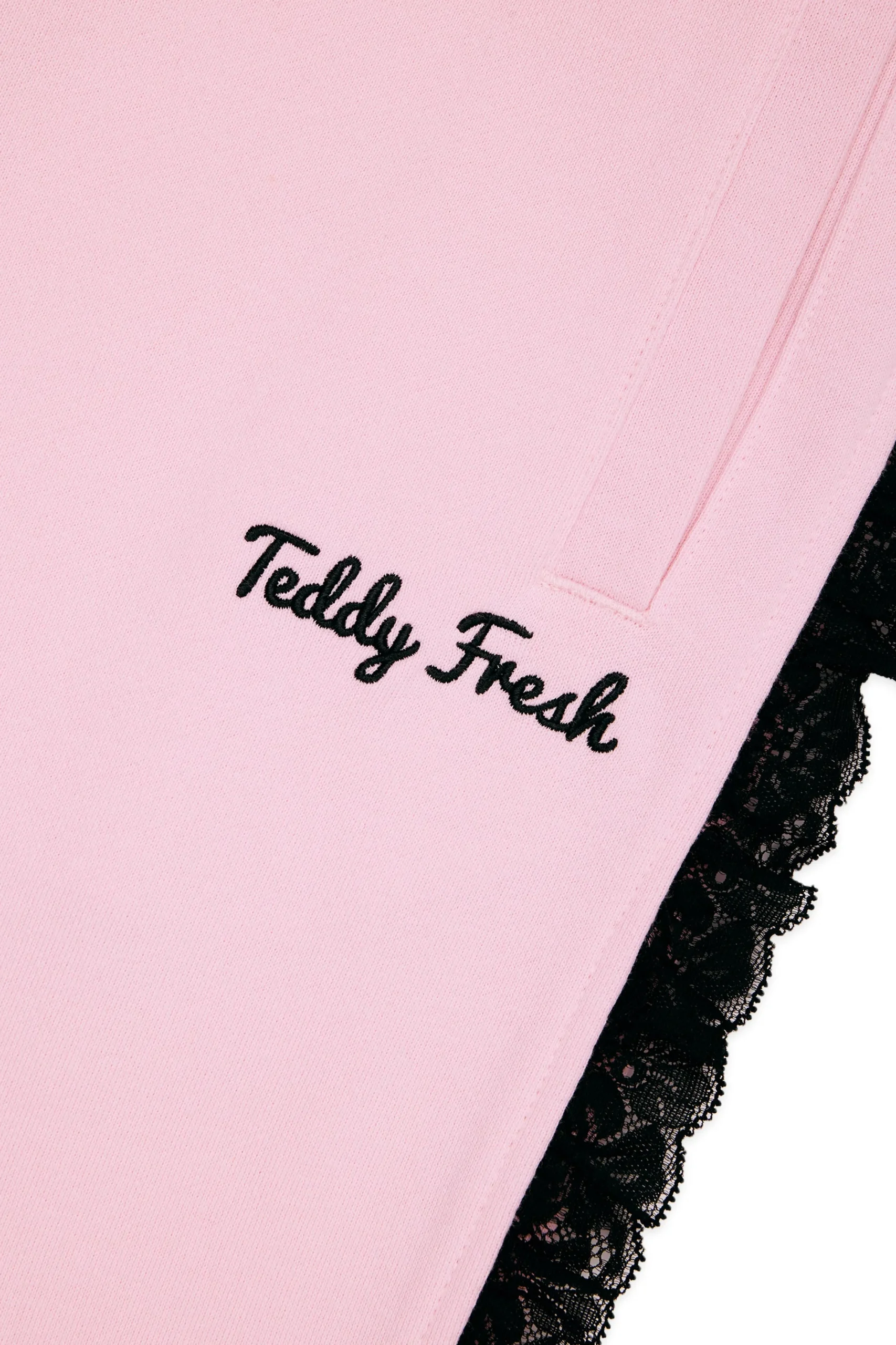 Lace Trim Sweatpants-Teddy Fresh Clearance