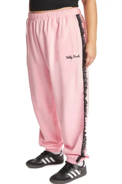 Lace Trim Sweatpants-Teddy Fresh Clearance