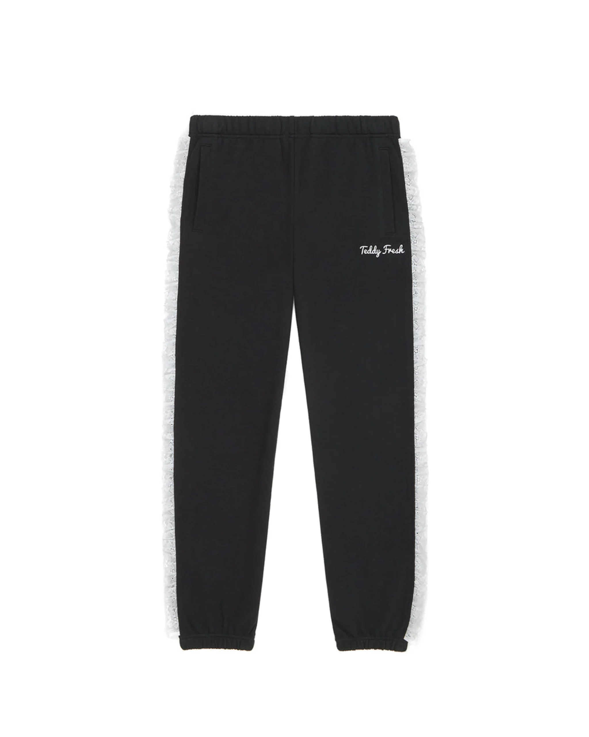 Lace Trim Sweatpants-Teddy Fresh Clearance