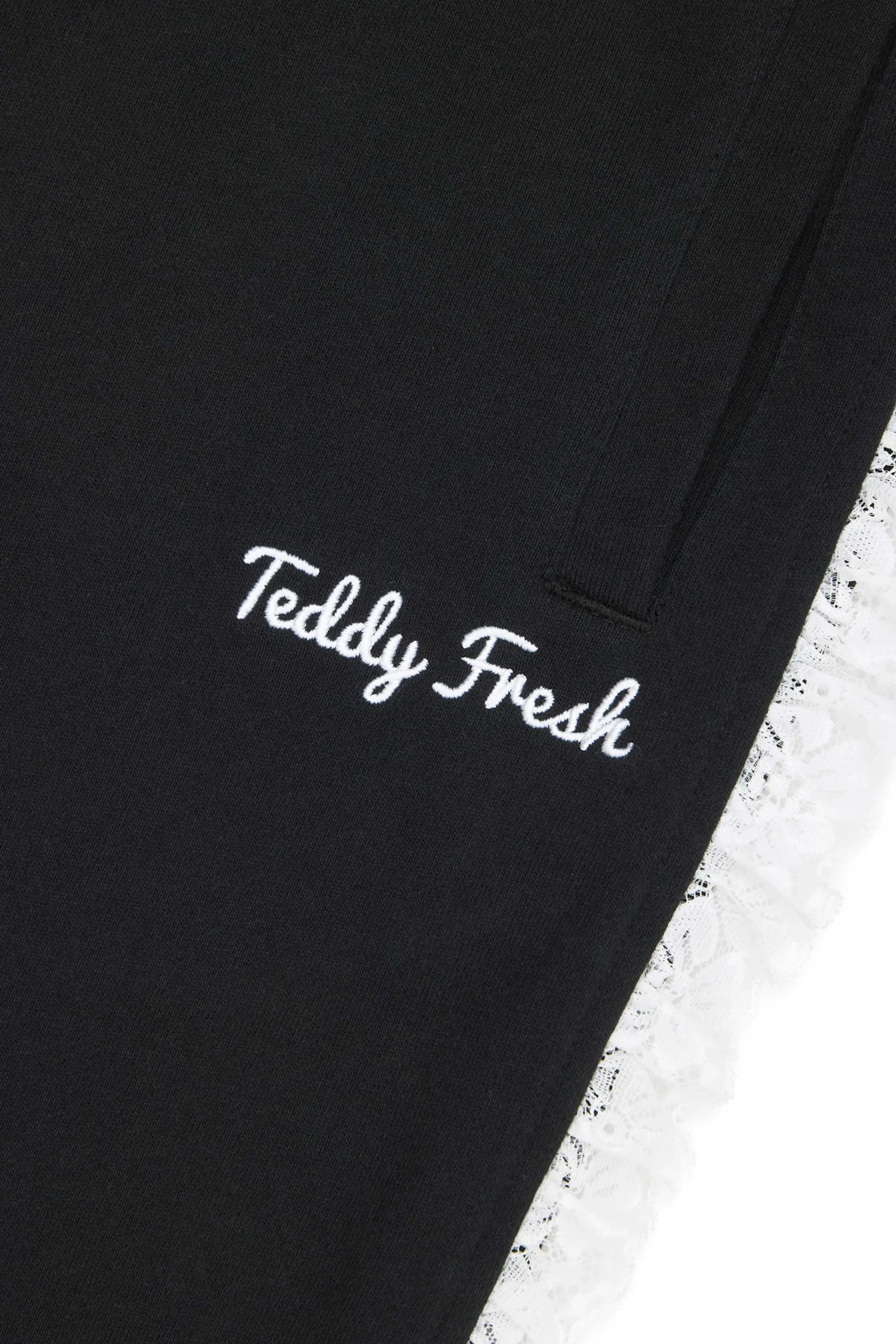 Lace Trim Sweatpants-Teddy Fresh Clearance