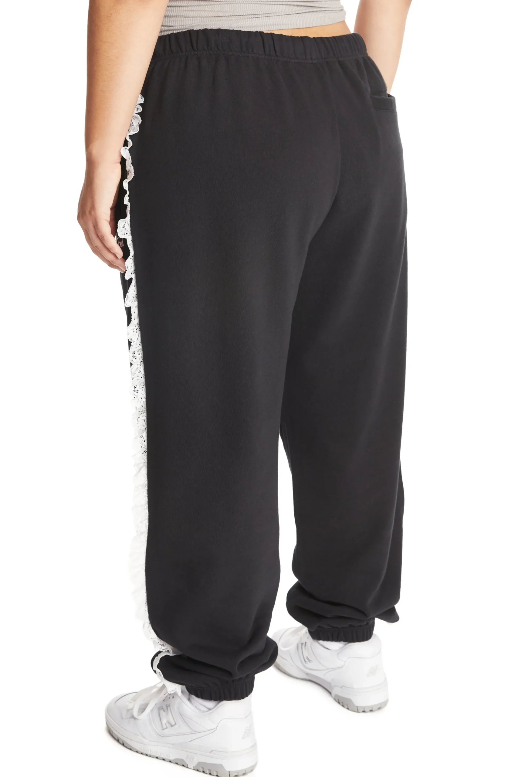 Lace Trim Sweatpants-Teddy Fresh Clearance