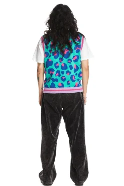 Leopard Sweater Vest-Teddy Fresh Discount