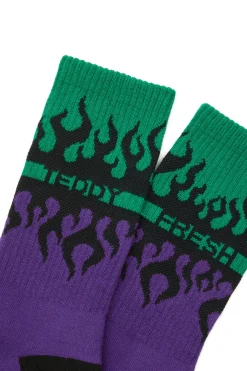 Mirrored Flame Socks - 3 Pack-Teddy Fresh Hot