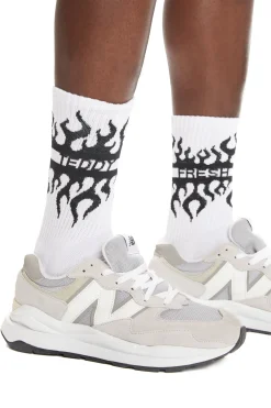 Mirrored Flame Socks - 3 Pack-Teddy Fresh Hot