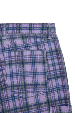 Plaid Corduroy Cargo Pants-Teddy Fresh Shop