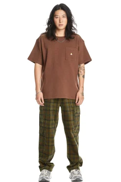 Plaid Corduroy Cargo Pants-Teddy Fresh Shop