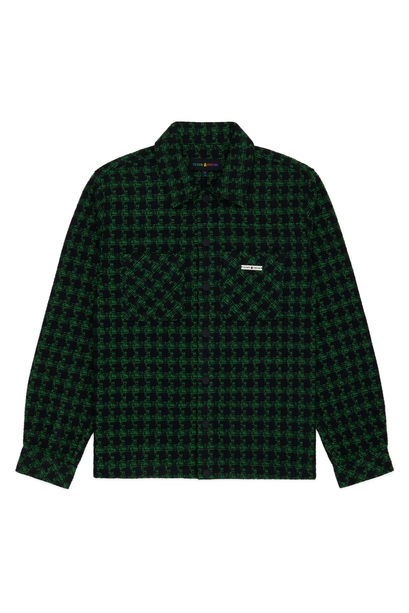 Send Help Woven Snap Shacket-Teddy Fresh Cheap