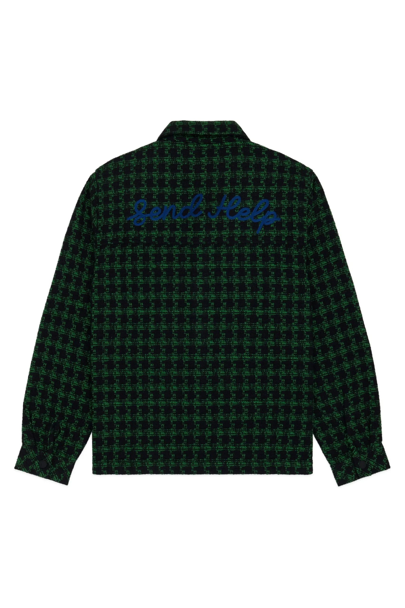 Send Help Woven Snap Shacket-Teddy Fresh Cheap