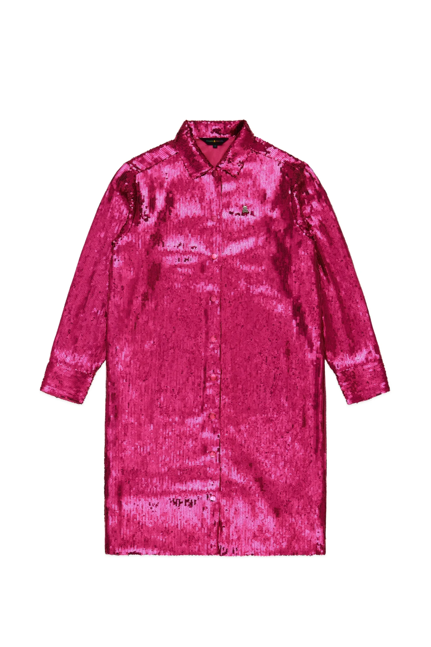 Sequin Shirt Dress-Teddy Fresh Cheap