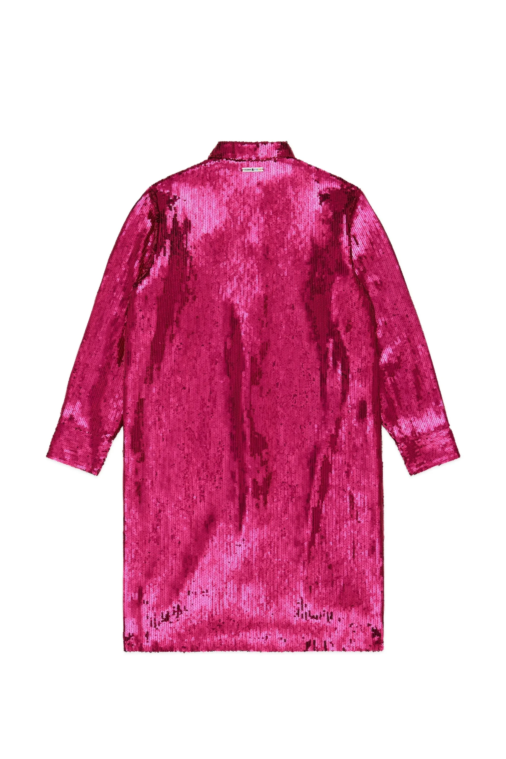 Sequin Shirt Dress-Teddy Fresh Cheap