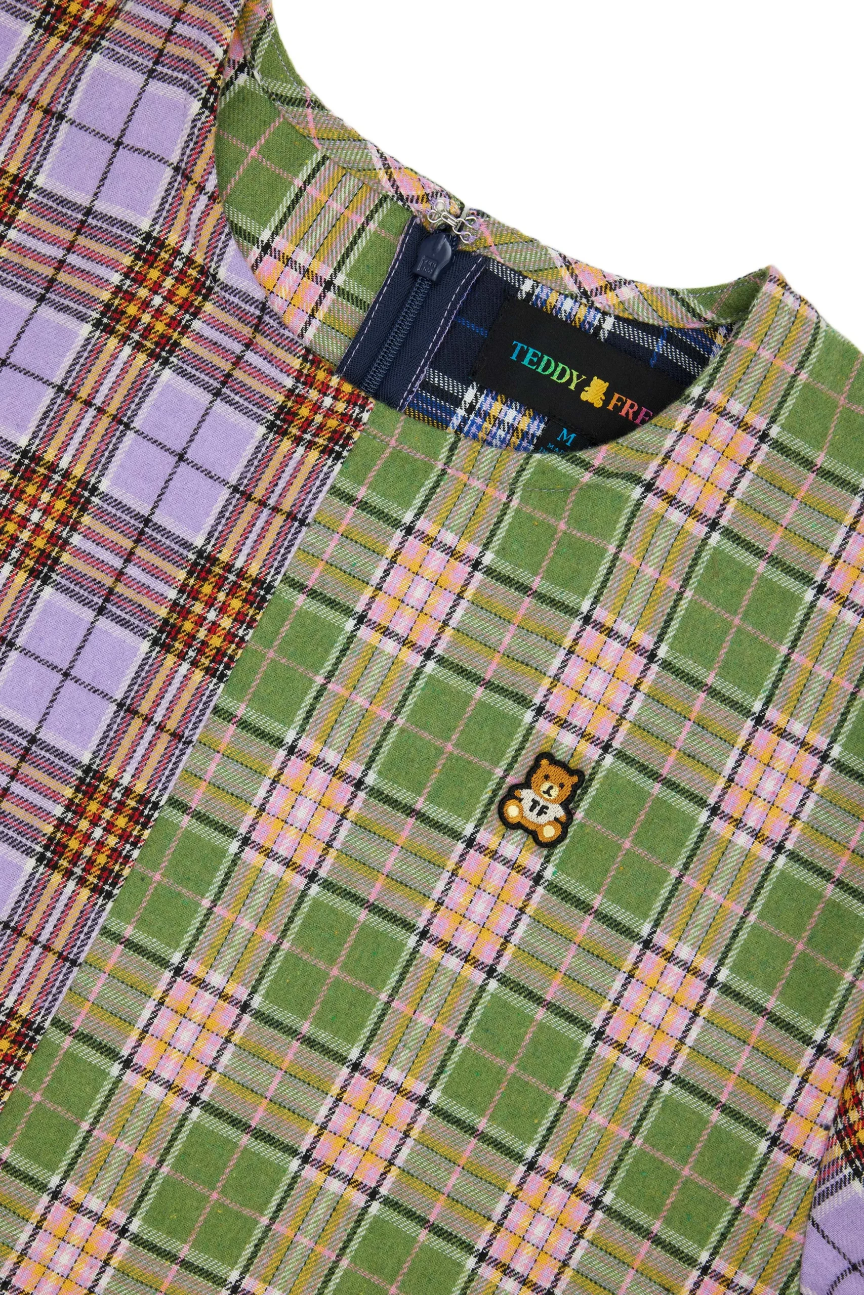 Short Sleeve Plaid Dress-Teddy Fresh Best