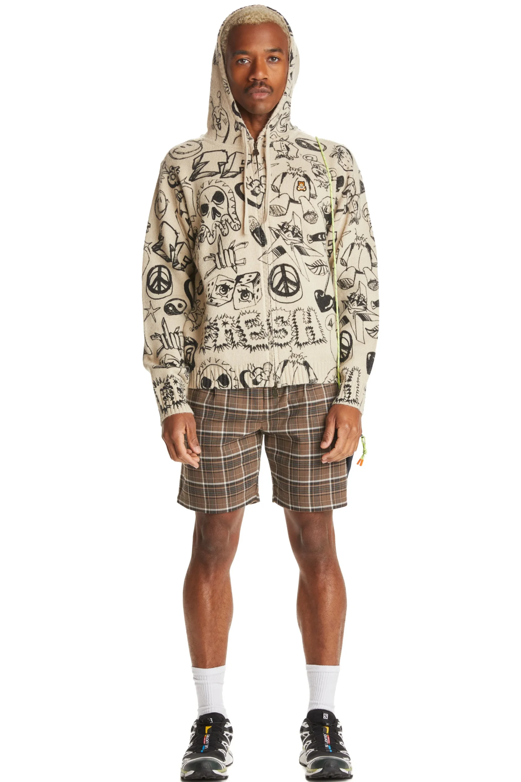 Sketches Knit Hoodie-Teddy Fresh Outlet