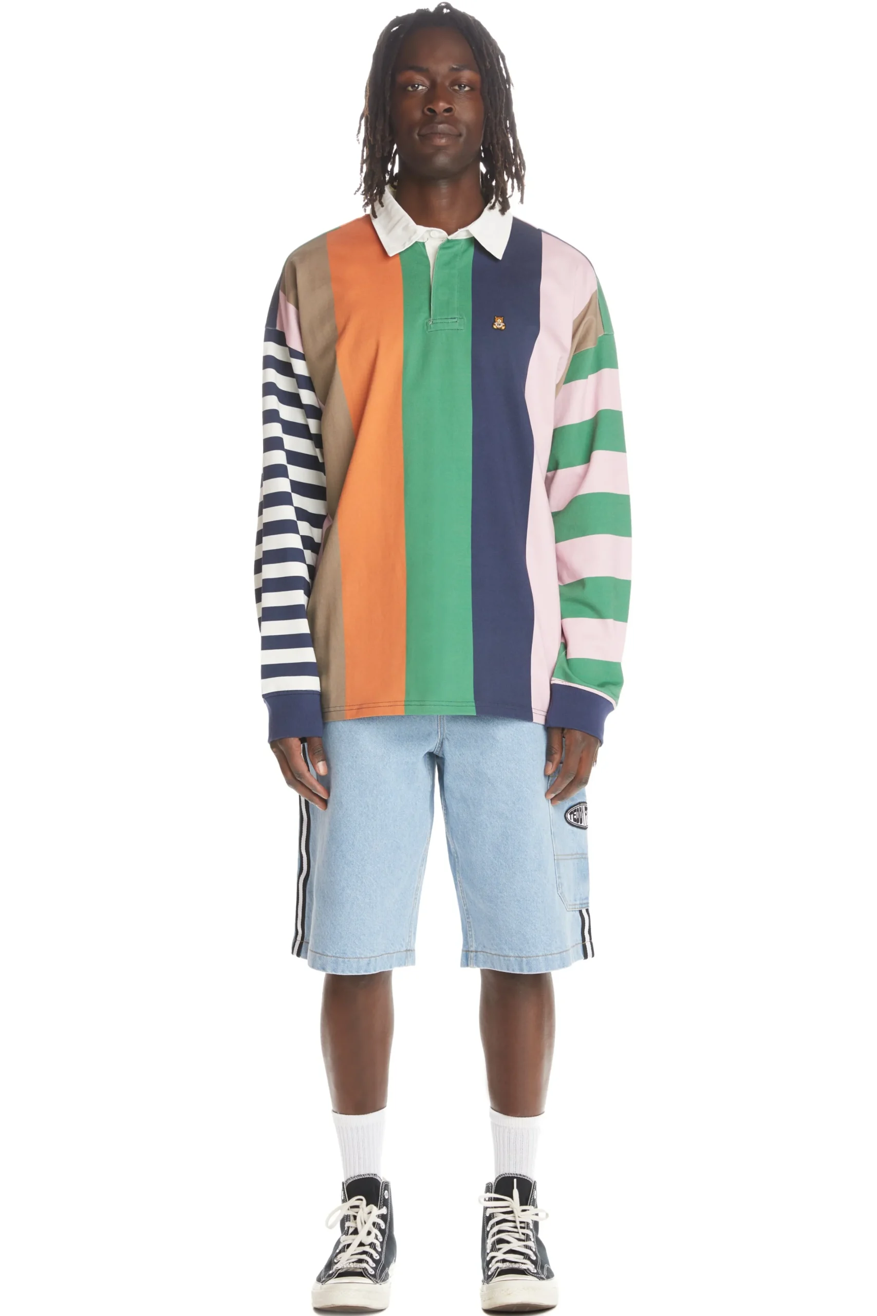 Stripe Block Polo-Teddy Fresh Fashion