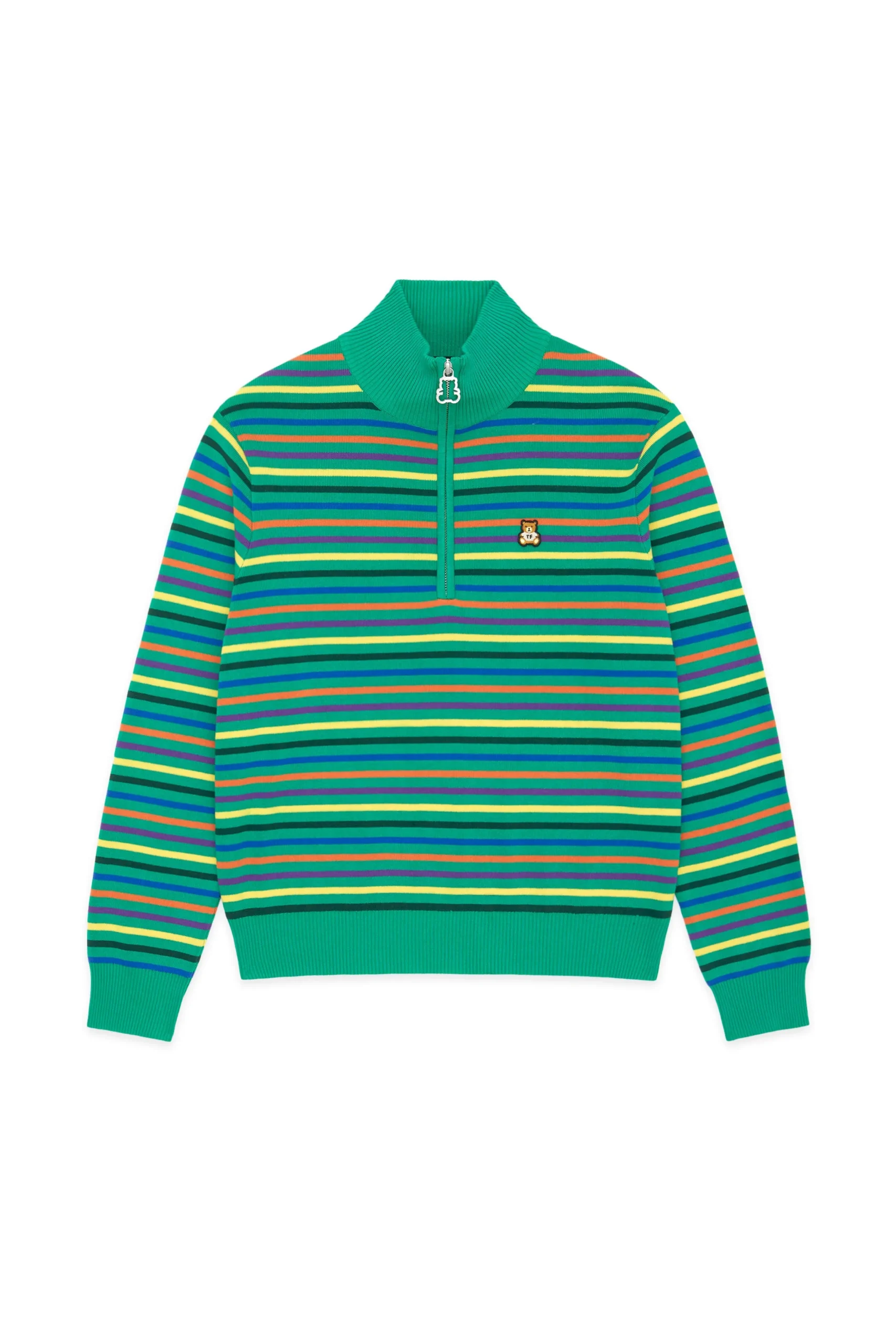 Striped Knit Half Zip Top-Teddy Fresh Flash Sale