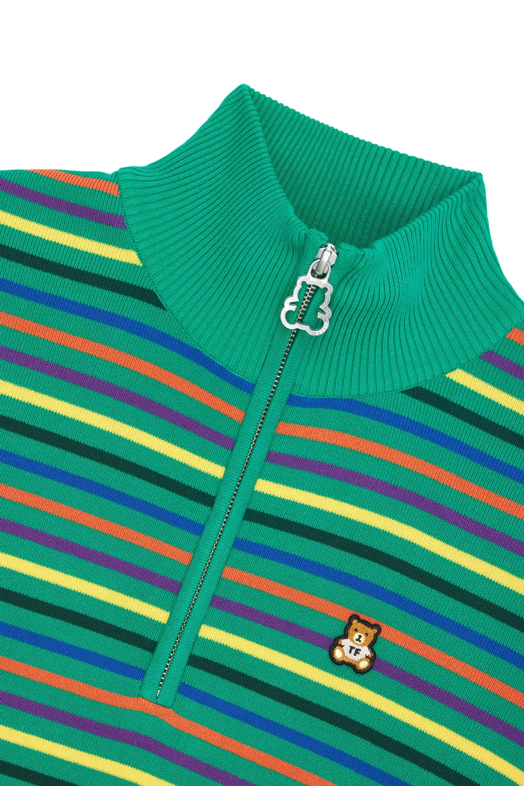 Striped Knit Half Zip Top-Teddy Fresh Flash Sale