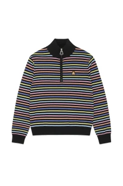 Striped Knit Half Zip Top-Teddy Fresh Flash Sale
