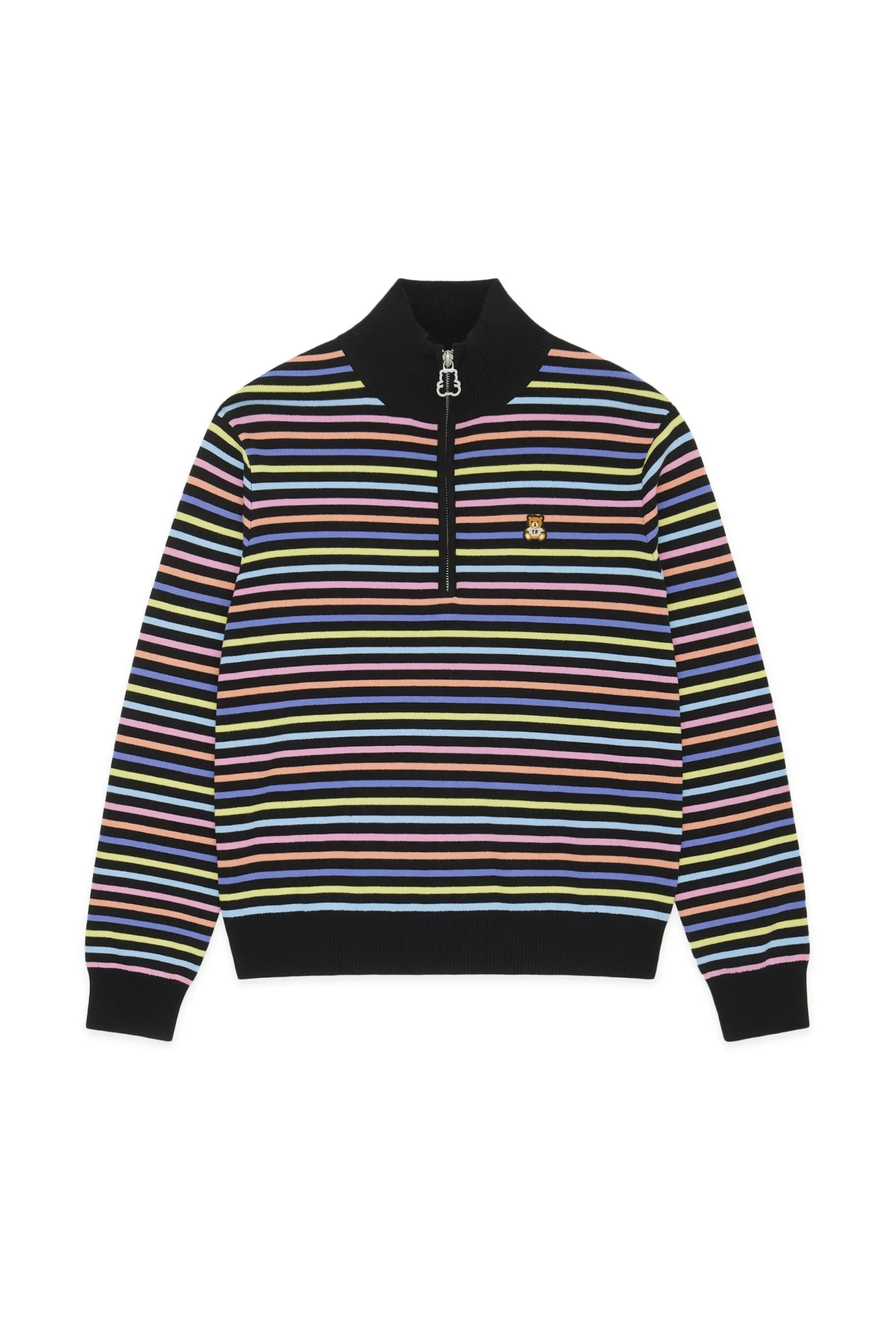 Striped Knit Half Zip Top-Teddy Fresh Flash Sale