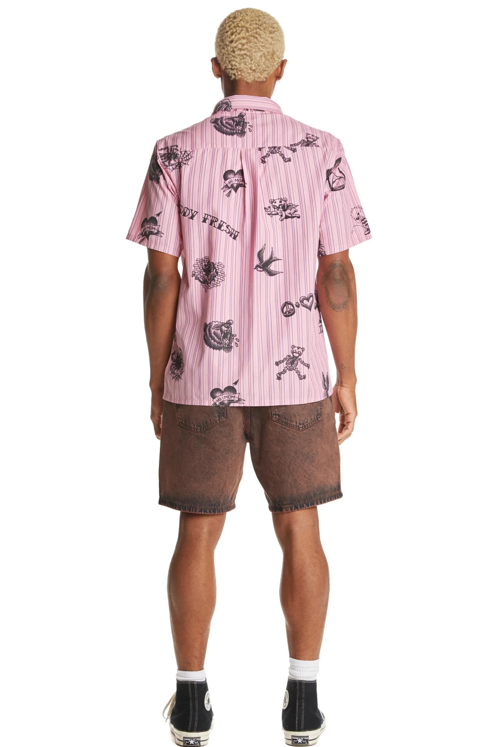 Tattoo Button Up Shirt-Teddy Fresh Online
