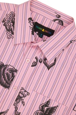 Tattoo Button Up Shirt-Teddy Fresh Online