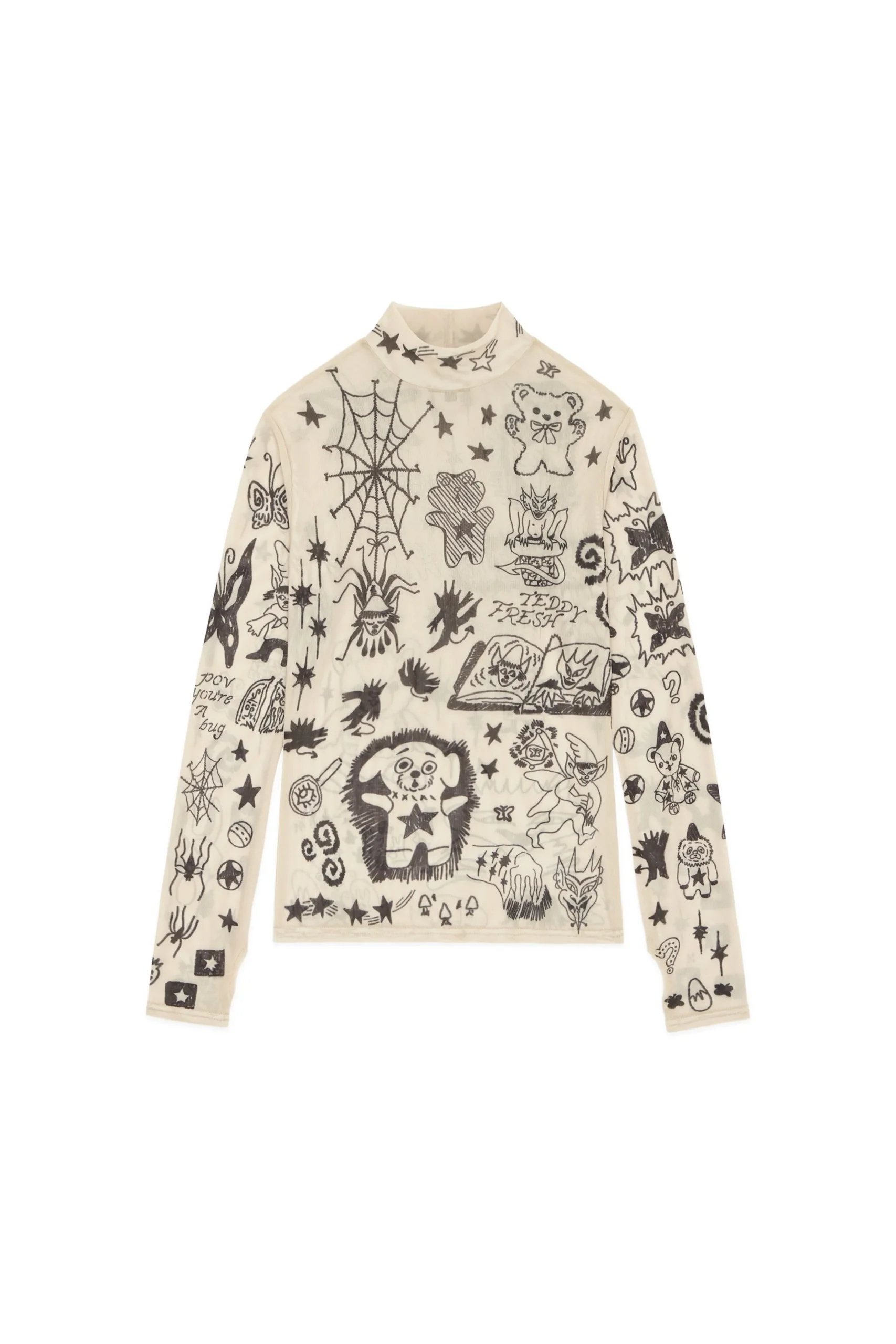 Tattoo Mesh Top-Teddy Fresh Online