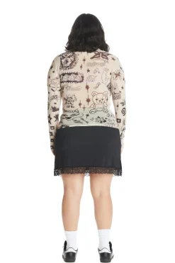 Tattoo Mesh Top-Teddy Fresh Online