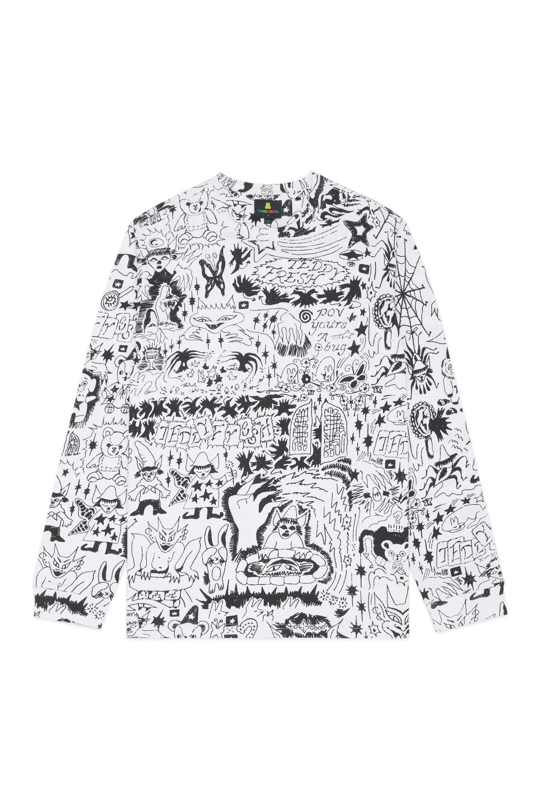 Tattoo Print Tee-Teddy Fresh Best Sale