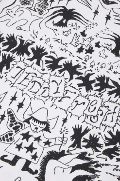 Tattoo Print Tee-Teddy Fresh Best Sale