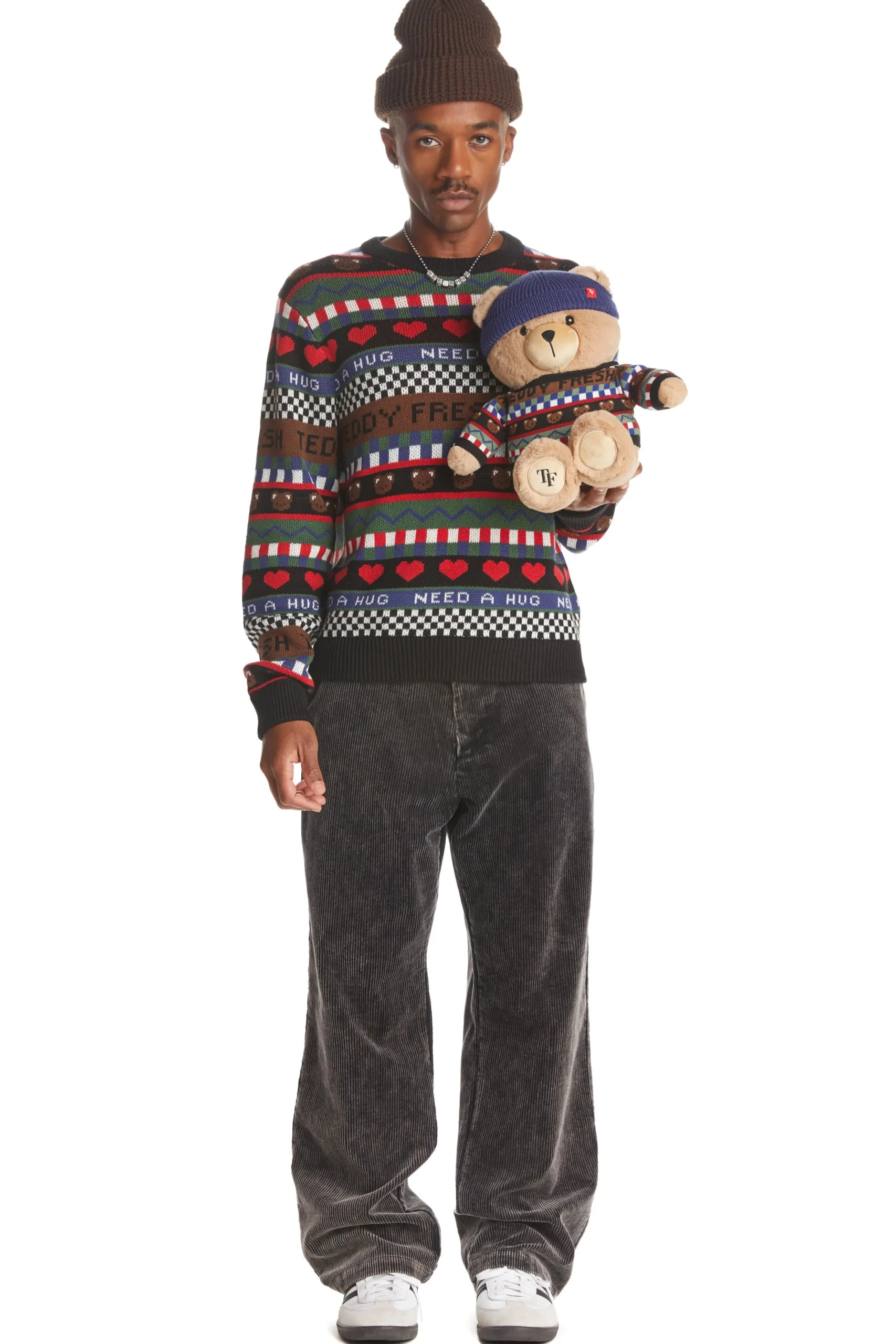 TF Pattern Stripe Sweater-Teddy Fresh Outlet