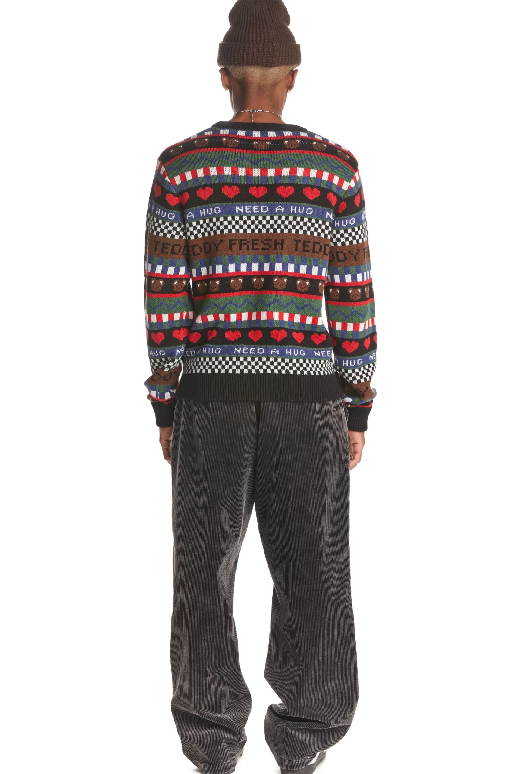 TF Pattern Stripe Sweater-Teddy Fresh Outlet