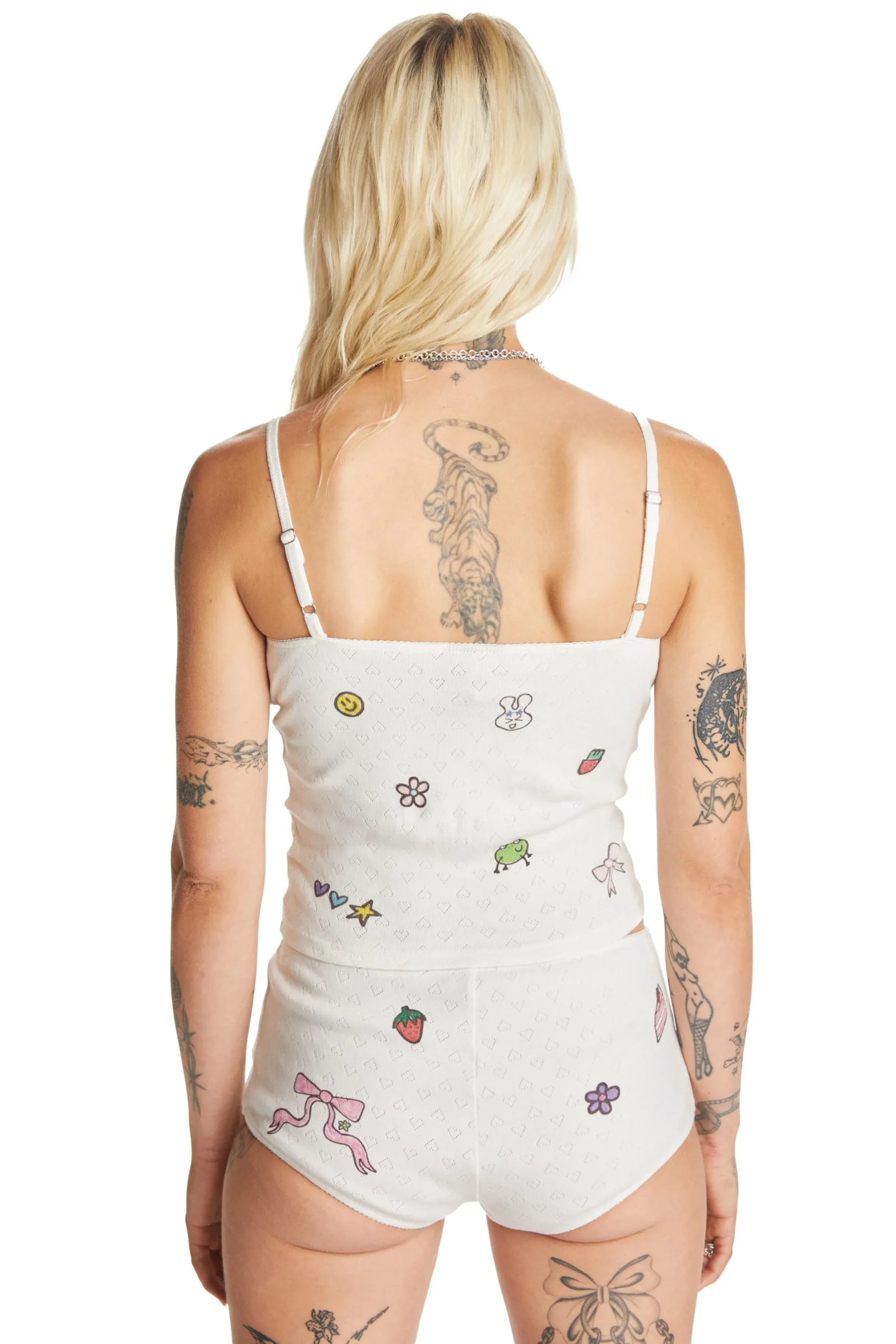 TF X Blo_oberry Little Bow Pointelle Camisole-Teddy Fresh Clearance