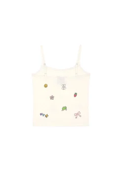 TF X Blo_oberry Little Bow Pointelle Camisole-Teddy Fresh Clearance