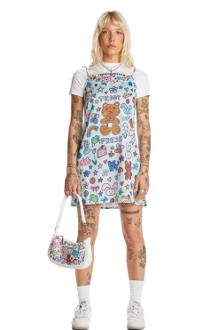 TF X Blo_oberry Sketchbook Satin Dress-Teddy Fresh Outlet